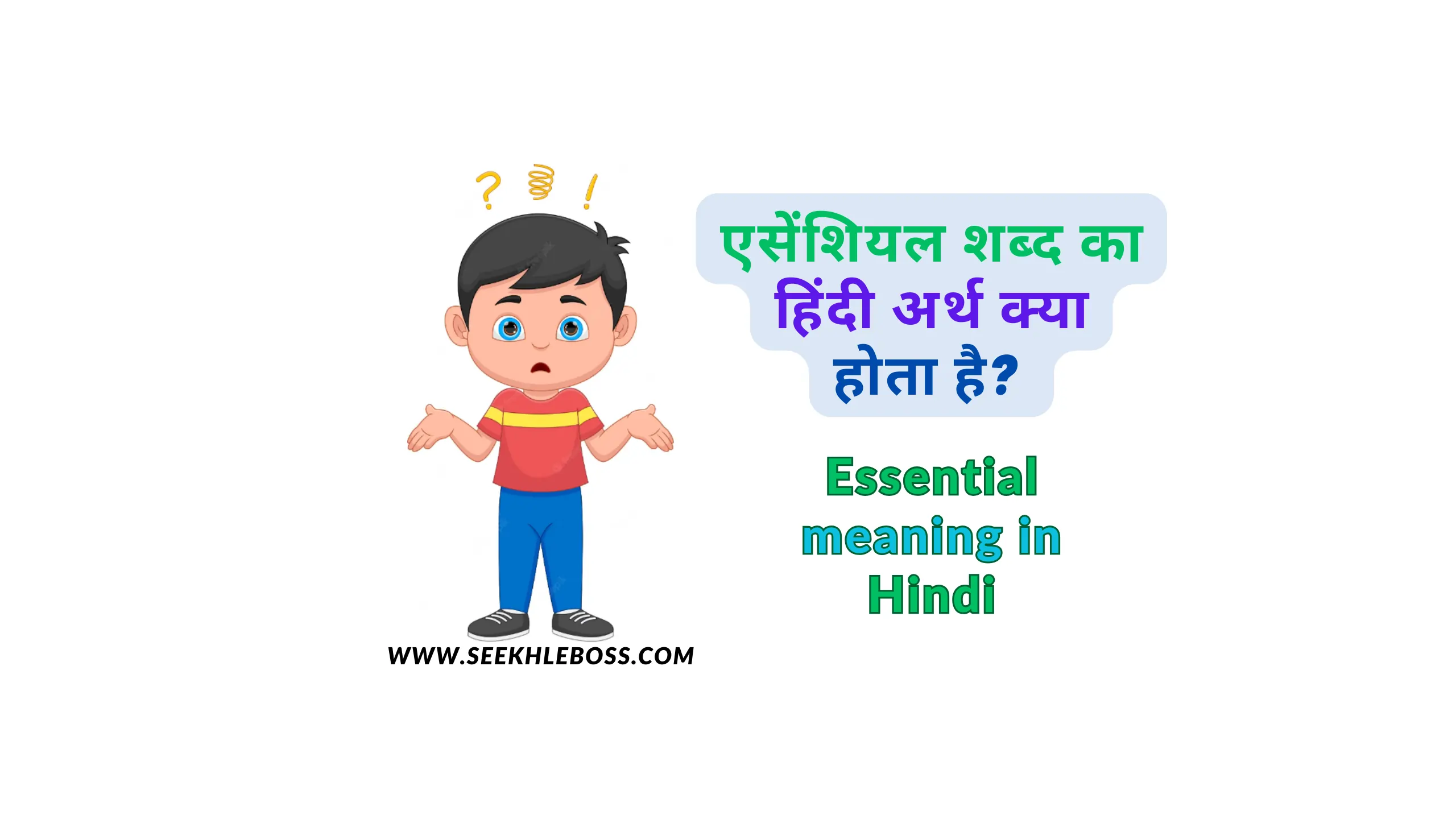 essential meaning in hindi
